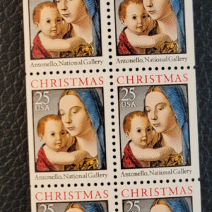 Scott #2514b Christmas Madonna (Antonello) Booklet Pane of 10 Stamps - MNH
