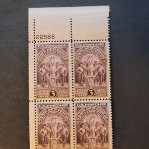 Scott #897 State of Wyoming (Equal Rights) Plate Block of 4 Stamps - MNH