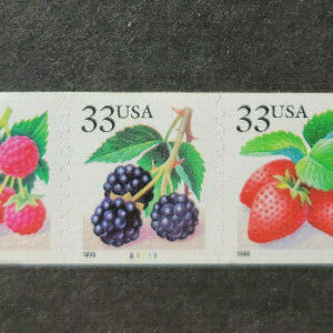 Scott #3305a (3302) Berry Plate # Coil of 9 Stamps - MNH P#B2211