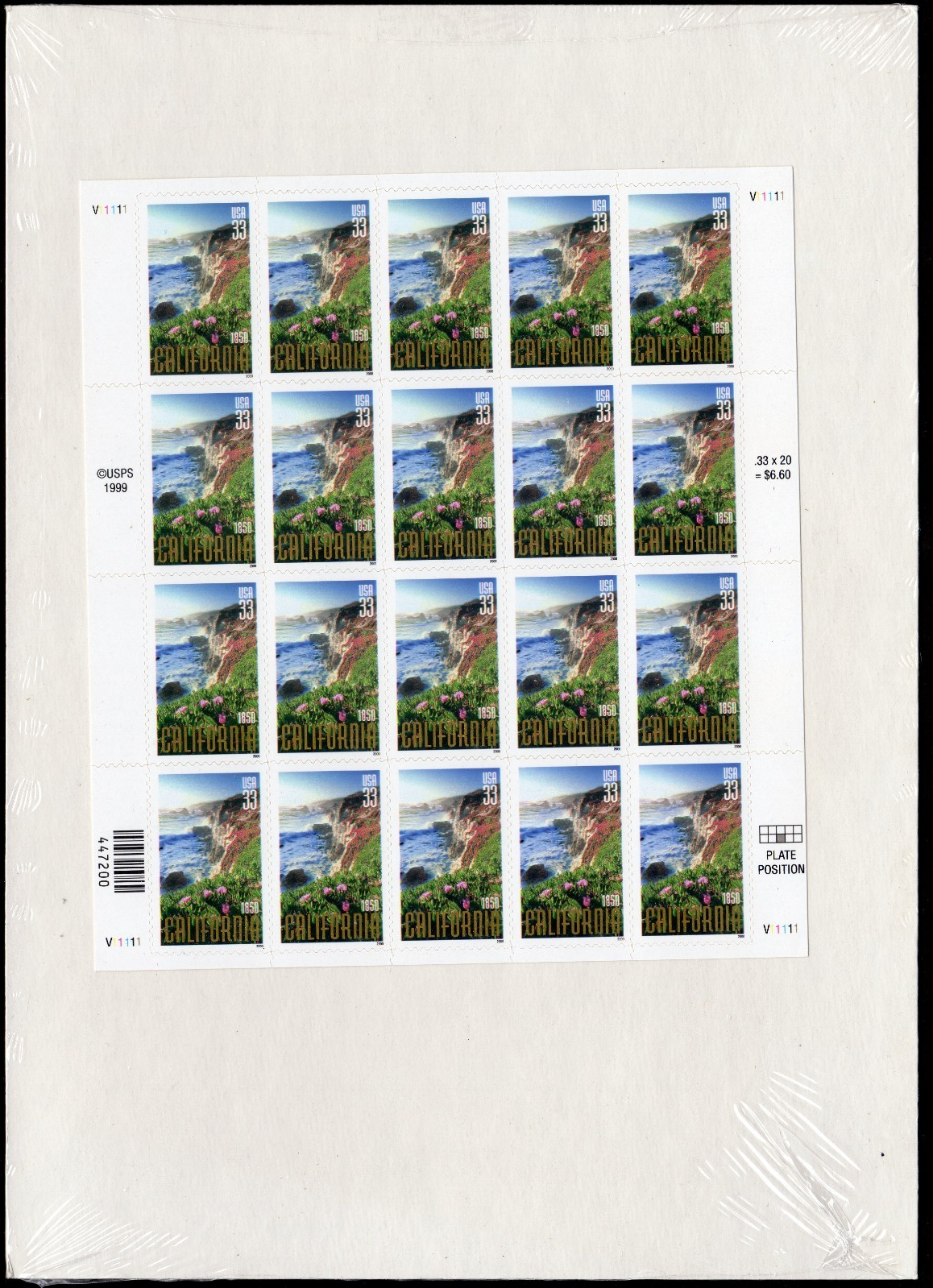 Scott #3438 California Sheet of 20 Stamps - Sealed White