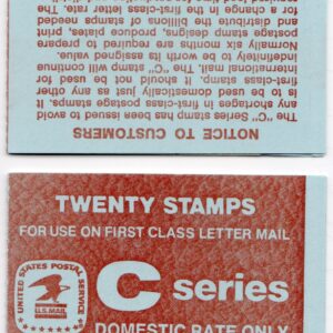 Scott #BK141 (1948a) 20¢ Eagle C Series Booklet of 20 Stamps - MNH