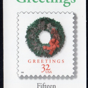 Scott #BK270 (3248a) Holiday Greetings Wreath Booklet of 15 Stamps - MNH