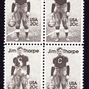Scott #2089 Jim Thorpe (Indian, Olympian) Block of 4 Stamps - MNH