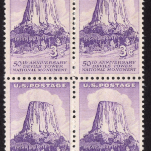 Scott #1084 Devils Tower Block of 4 Stamps - MNH