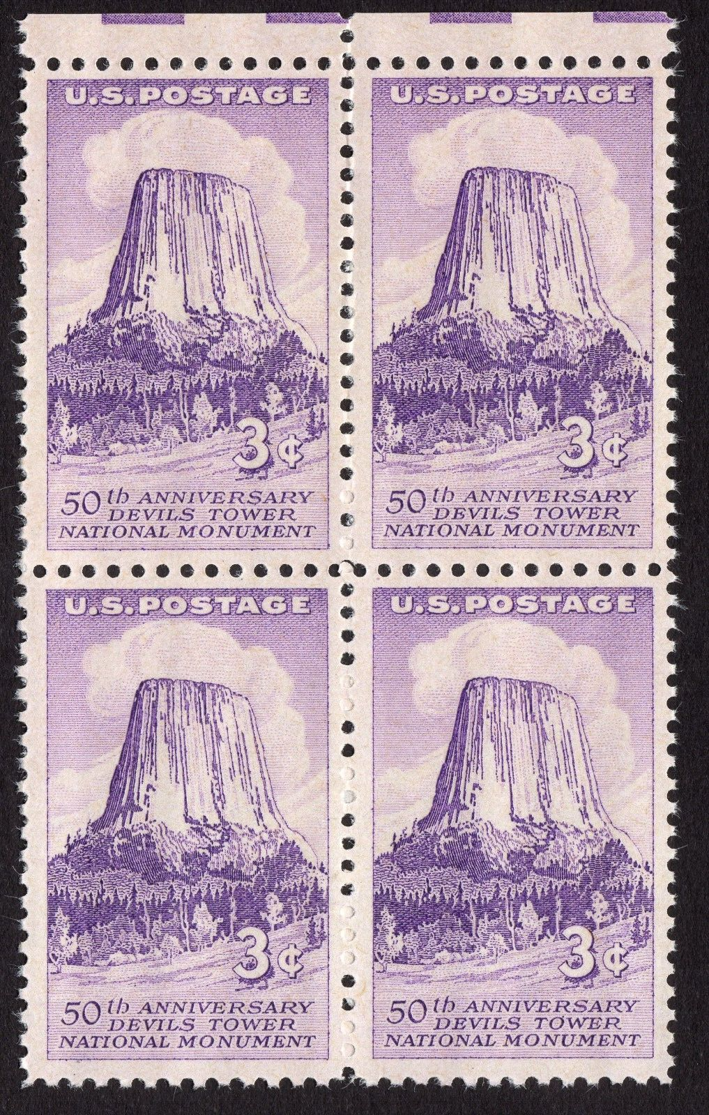 Scott #1084 Devils Tower Block of 4 Stamps - MNH