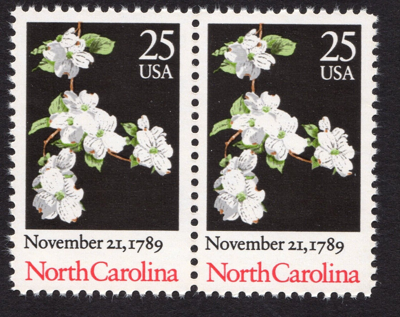 Scott #2347 North Carolina Dogwood Pair of Stamps - MNH