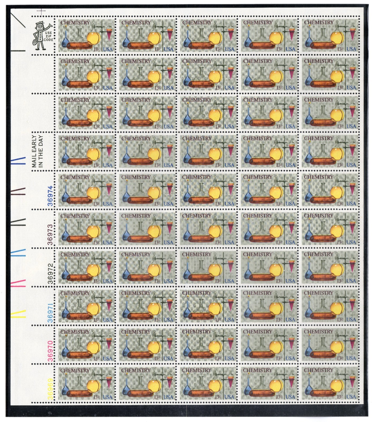 Scott #1685 Chemistry Full Sheet of 50 Stamps - MNH UR mount