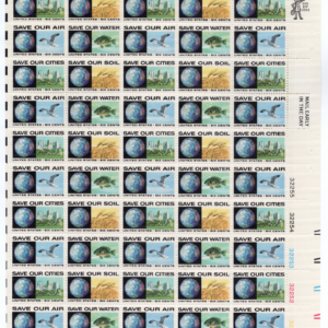 Scott #1413a (1410) Save Our Cities Air Water Soil Sheet of 50 Stamps MNH LL #2
