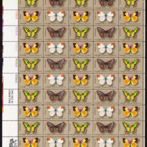 Scott #1715a (1712) Butterflies Sheet of 50 Stamps - MNH UL