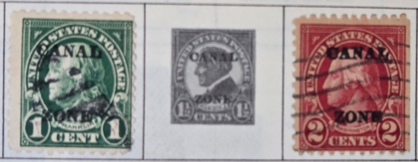 Stamp Canal Zone 1924 #71 & #73 used