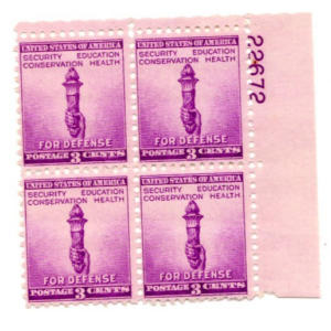 Scott #901 Security Health for Defense Plate Block of 4 Stamps - MNH P#22672 UR