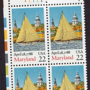 Scott #2342 Maryland Plate Block of 4 Stamps - MNH P#11111-1