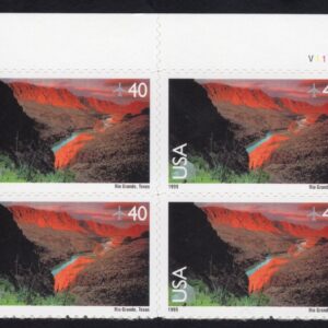 Scott #c134 Rio Grande River (Texas) Plate Block of 4 Airmail Stamps - MNH UR