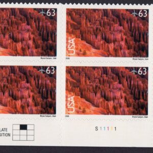 Scott #c139 Bryce Canyon Plate Block of 4 Airmail Stamps - MNH P#S11111 LR