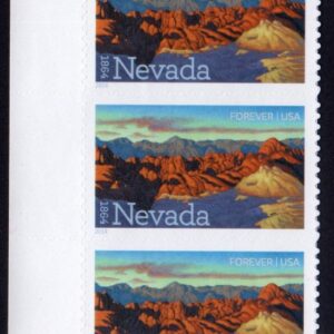 Scott #4907 Nevada Plate Block (Vertical Strip) of 5 Forever Stamps - MNH Left