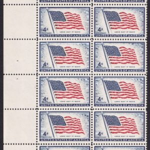 Scott #1094 49 Long May It Wave Flag Plate Block of 20 Stamps - MNH P#25712