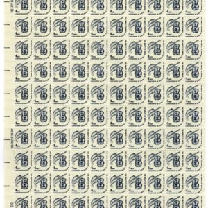 Scott #1581 Inkwell and Quill Shiny Gum Sheet of 100 Stamps MNH P#38256 LL PC#1