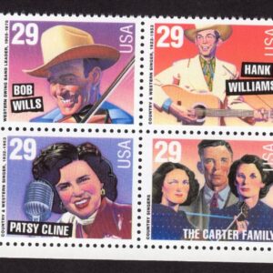 Scott #2774a (2771-74) Country & Western Plate Block of 8 Stamps - MNH Bottom