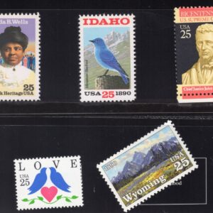 Scott #2439-2440-2442-2444-2415 1990 Commemorative Spring Stamp Pack w/5 Stamps