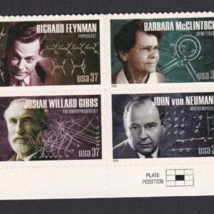 Scott #3909a (3906) American Scientists Plate Block of 8 Stamps - MNH