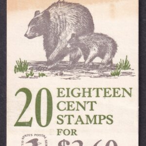 Scott #BK137 (1889a) 18¢ American Wildlife Booklet of 12 Stamps - MNH P#9 PC#4
