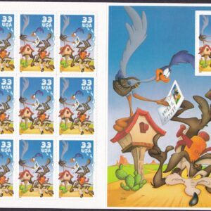 Scott #3391 Road Runner & Wile E. Coyote Sheet of 10 Stamps - MNH