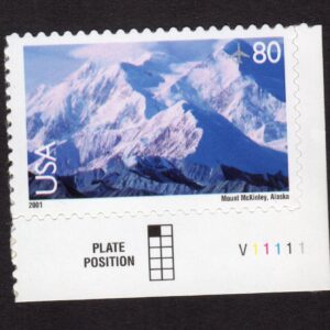 Scott #c137 Mount McKinley (Alaska) $0.80 Plate # Single Airmail Stamp - MNH LR
