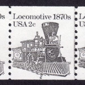 Scott #1897A Locomotive Coil & Line (PNC5) of 5 Stamps - MNH P#6