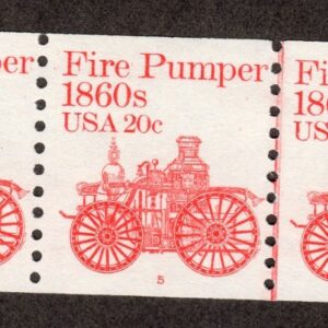 Scott #1908 Fire Pumper 1860s Plate # (PNC5) Coil of 5 Stamps - MNH P#5 A