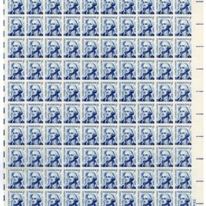 Scott #1283B George Washington Sheet of 100 Stamps - MNH P#39467 LR