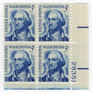 Scott #1283a George Washington Plate Block of 4 Stamps - MNH P#28351 LR