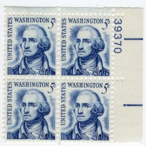 Scott #1283B George Washington Plate Block of 4 Stamps - MNH P#29370 UR XF