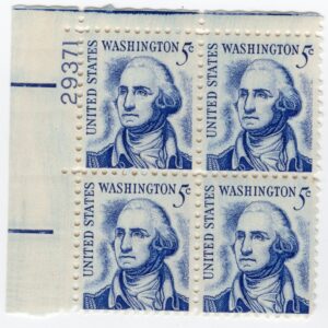 Scott #1283B George Washington Plate Block of 4 Stamps - MNH P#29371 UL