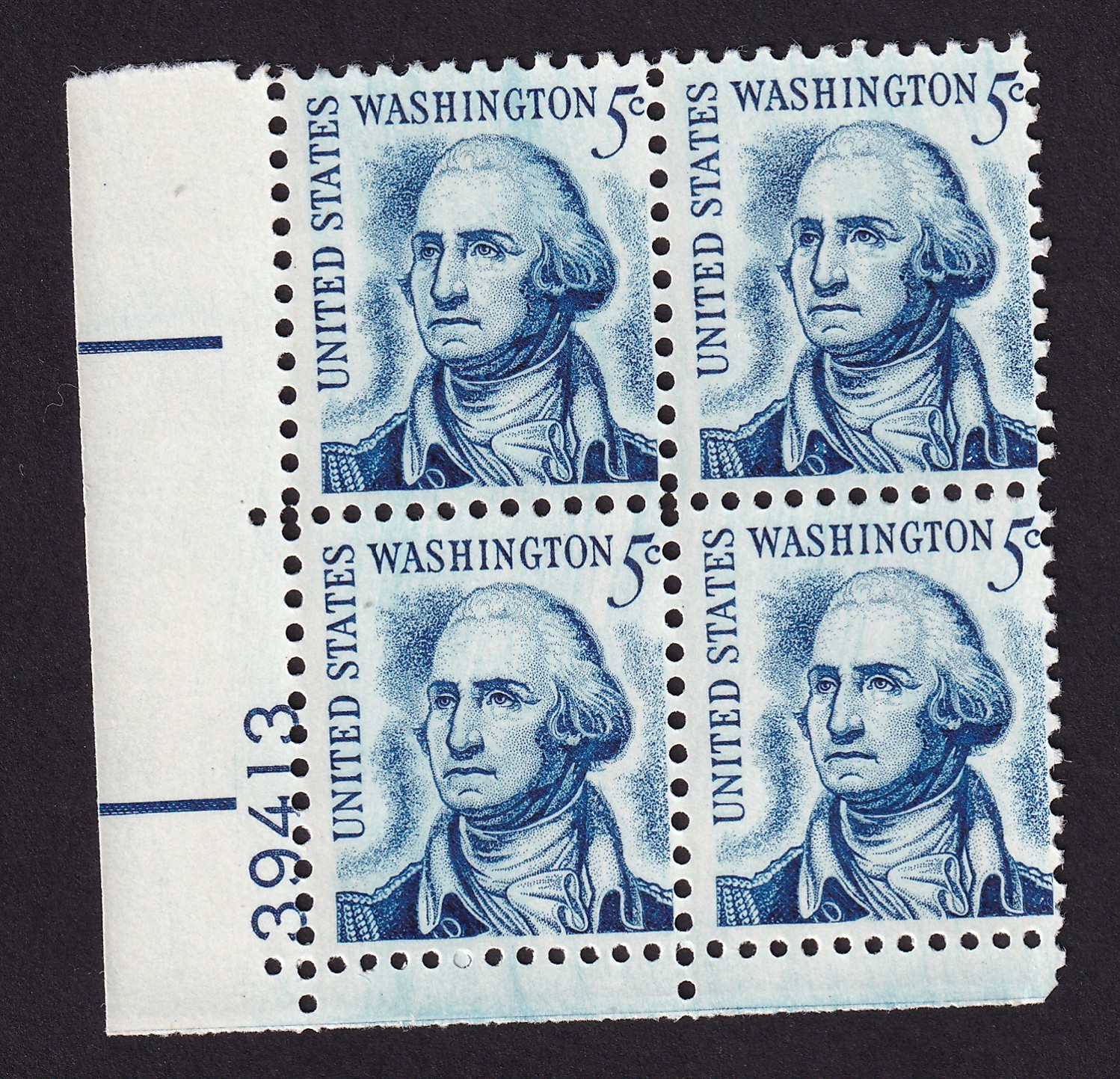 Scott #1283B George Washington Plate Block of 4 Stamps - MNH P#39413 LL
