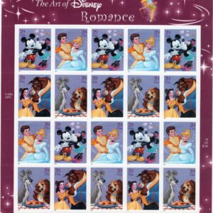 Scott #4028a (4025-28) Disney Romance Sheet of 20 Stamps - MNH