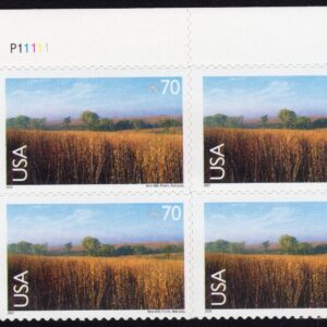 Scott #c136 Nine-Mile Prairie Plate Block of 4 Airmail Stamps - MNH P#11111 UL