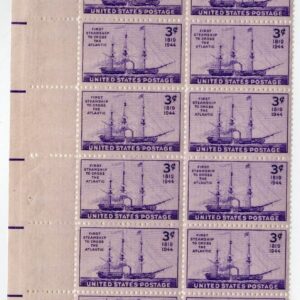 Scott #923 Steamship Cross the Atlantic Plate Block of 20 Stamps MNH P#23146 UL