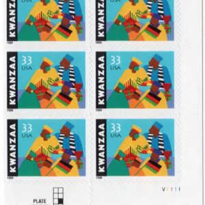 Scott #3368 Kwanzaa Plate Block of 6 Stamps - MNH