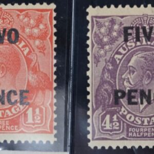 Stamp Australia 1930 #106 & 107 MNH