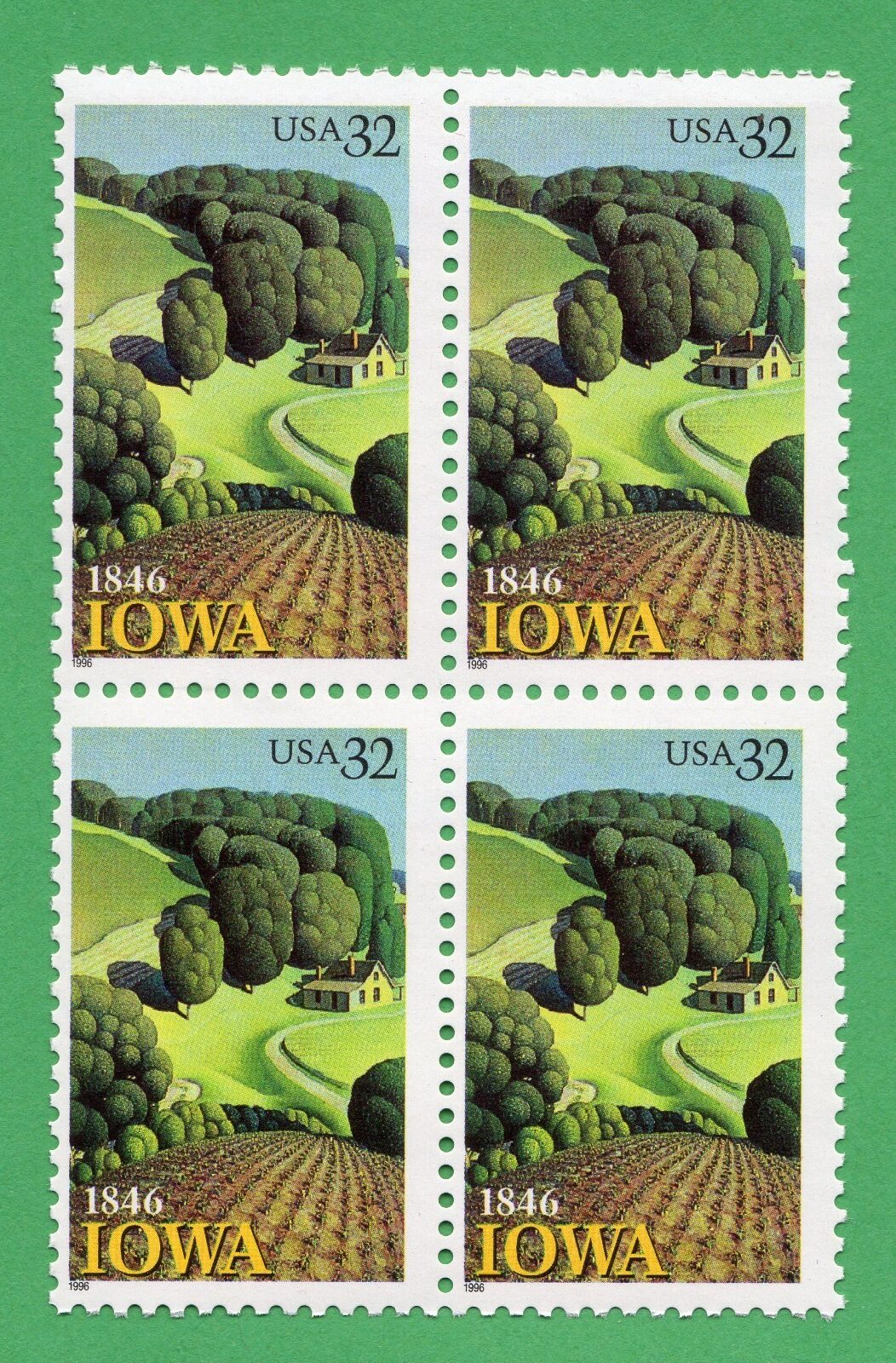 Scott #3088 Iowa (Des Moines) Horizontal Block of 4 Stamps - MNH