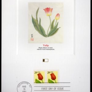 Scott #2525 Tulip Fleetwood Postal Card 08/16/91 FDC