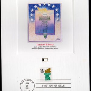 Scott #2531A Liberty Torch Fleetwood Postal Card 06/25/91 FDC