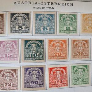 Stamp Austria 1920-24 Newspaper Imperforated P29-47 MH