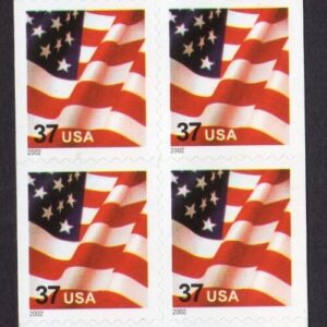 Scott #3636c 2002 Waving Flag Booklet of 20 Stamps - MNH P#S3333