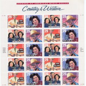 Scott #2774a (2771- 74) Country & Western Sheet of 20 Stamps - MNH