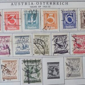 Stamp Austria 1922-32 set of 23 #303-321, 323; Semi-Postal B71, B118-B120 used