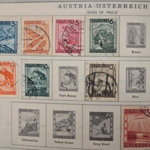 Stamp Austria 1945-47 #455-458, 460-461, 467, 485, 489, 506 used