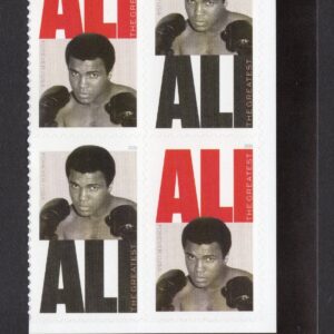 Scott #6051b (6050) Muhammad Ali Plate Block of 4 Forever Stamps - MNH LR