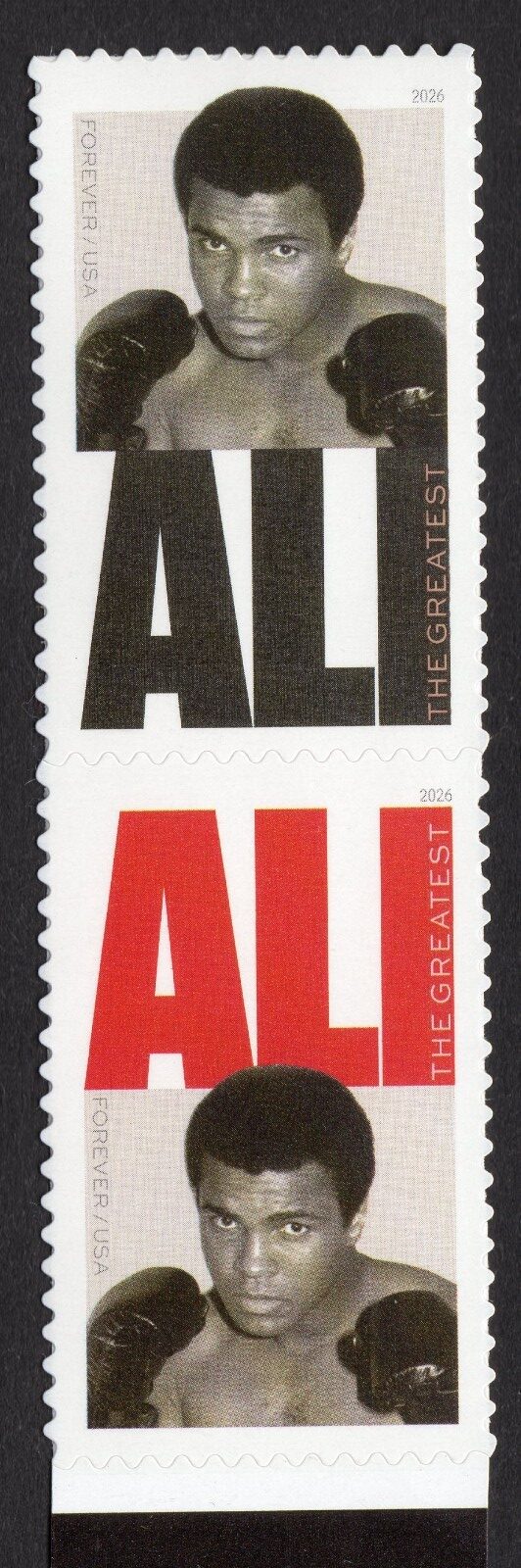 Scott #6051b (6050) Muhammad Ali Vertical Pair of Forever Stamps - MNH
