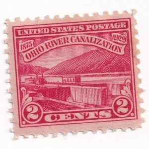 Scott #681 Ohio River Canalization Single Stamp - MH #6